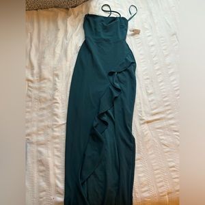 long dress, green, size small
